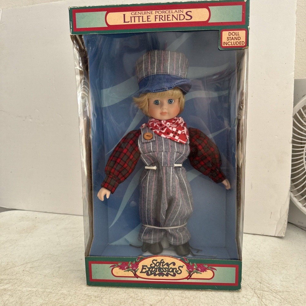 Soft Expressions Genuine Porcelain Doll Little Friends Casey Jones Train 12"